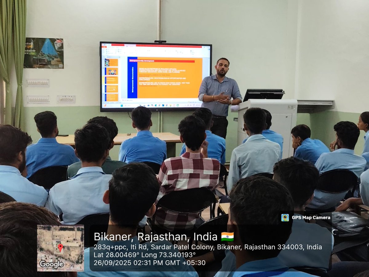 msmetcbhiwadi's tweet image. Entrepreneurship Awareness Programme (EAP) successfully concluded at Govt. ITI Bikaner!
The initiative empowered young learners to explore opportunities within the MSME ecosystem.
🌱 नए विचार • नई शुरुआत • नया आत्मविश्वास
#EAP #Entrepreneurship #SkillDevelopment #Innovation