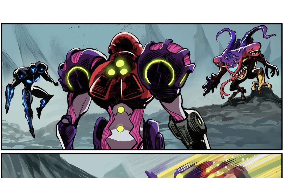omorales81's tweet photo. Find out who lives and who dies in the pages of the Metroid HERO MISSION comic, dropping for free on 12/1 at https://t.co/jxihQ6n1Vy. Art by @maum0raart #Nintendo #Metroid #SamusAran #FanFiction #ComicArt #SeeYouNextMission https://t.co/iHfZebVwgX
