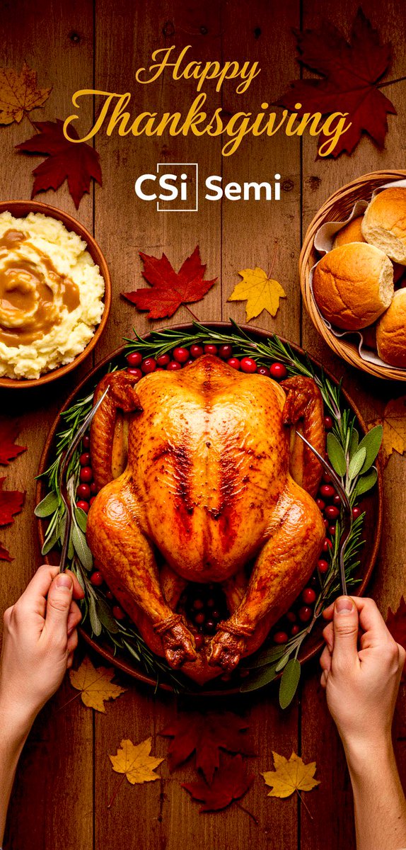 csisemi's tweet image. Wishing you and your family a happy, healthy, and enjoyable Thanksgiving.
Thank you for your continued support of our business. 

The CSI Semi Team!