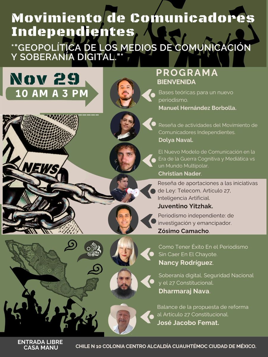 El próximo sábado a partir de las 10:00 am.