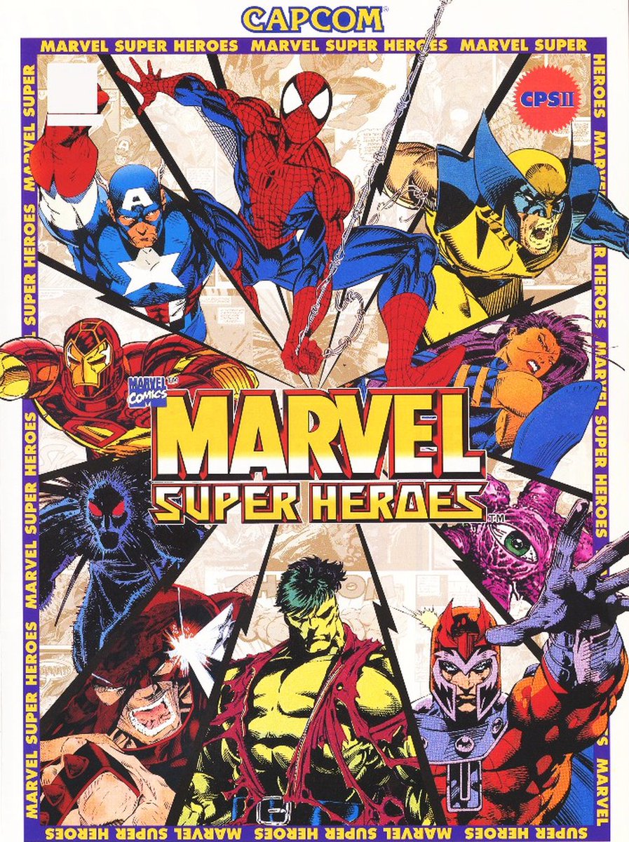 dougeki_'s tweet image. 本日11月27日は『MARVEL SUPER HEROES』がリリースされた日！！

そして今年で30周年 🎉
おめでとうございまーす！🤣😎😆
#マーヴルスーパーヒーローズ