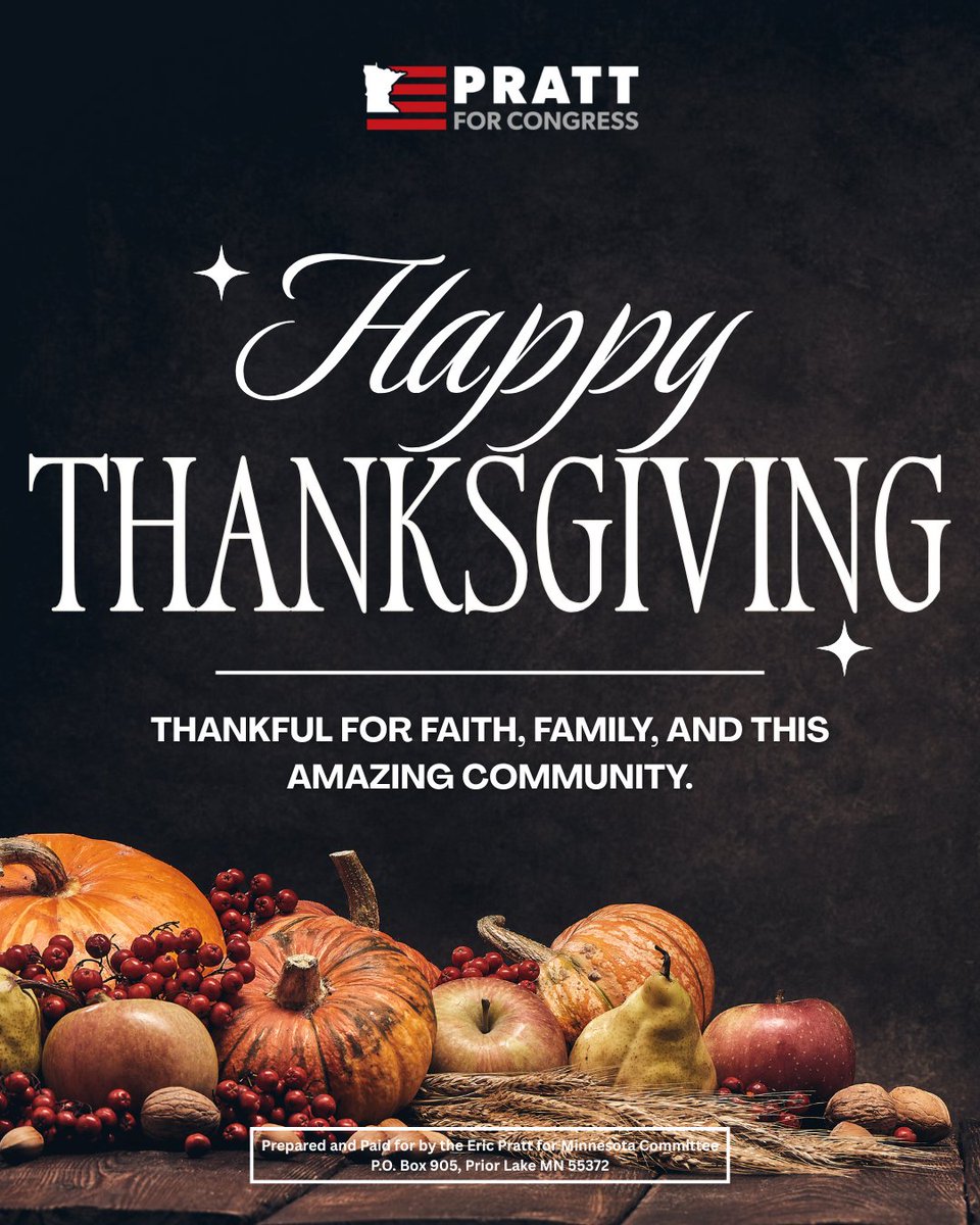 This Thanksgiving, I’m especially thankful for faith, family, and the incredible community we call home. Wishing you and yours a day full of gratitude and togetherness.