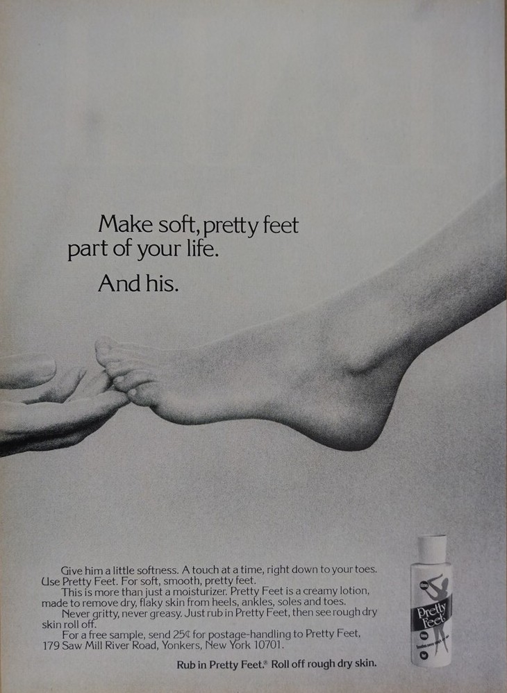 Advertising agencies knew what they were doing.
#PrettyFeetLotion #foot #vintageprintAd #feet #stopala #noge #piedi #Füßen #Füße #stopala #Fuß #pé #pés #pied #ноги #足 #脚 #पैर #sexyfeet #softfeet #barefoot #femalefeet #naturaltoes