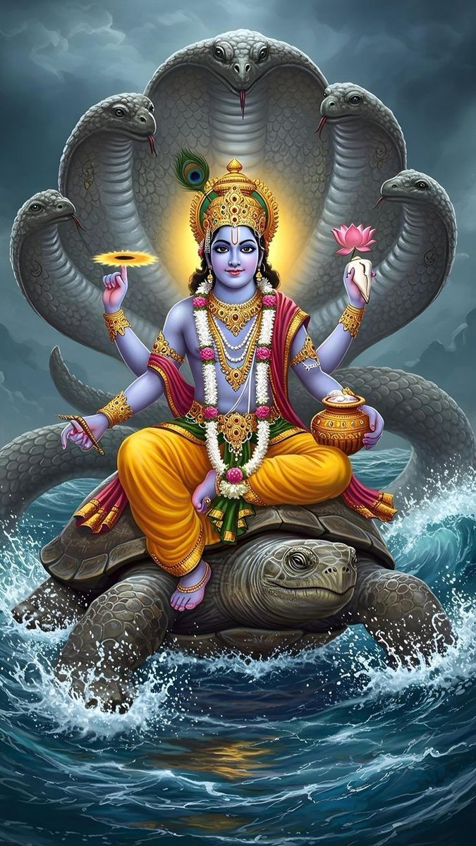 ankita_sin38649's tweet image. 🌼 आज के ध्यान का सार — भगवान विष्णु 🌼
अनंत शक्ति, असीम करुणा और सृष्टि के पालनहार…
शेषनाग के शिरोधार पर विराजमान भगवान विष्णु हमें यह सिखाते हैं कि
जीवन में संकट चाहे कितना भी बड़ा हो, उनकी शरण में सब सुरक्षित और स्थिर है।

🕉️ जब मन डगमगाए, चिंता सताए —
बस एक पल ठहरें…
विष्णु…