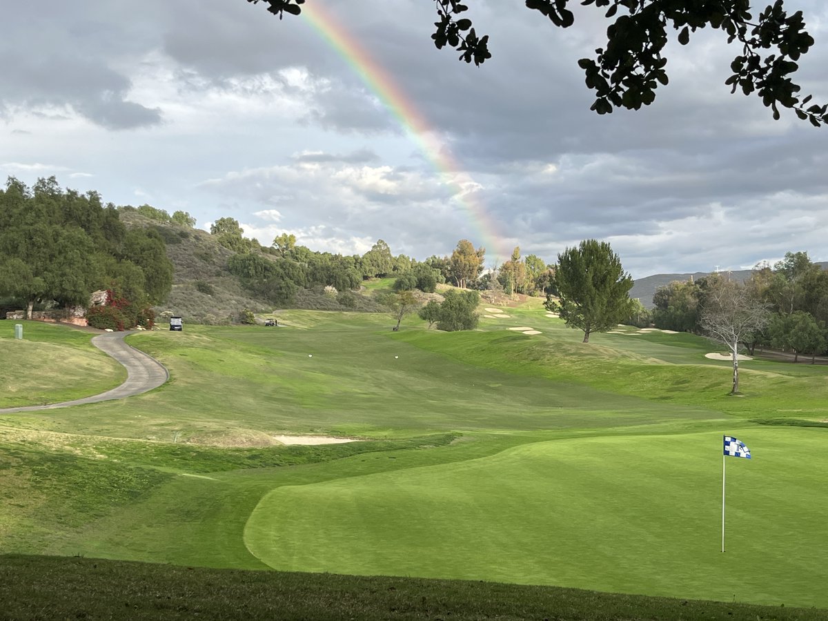TierraRejadaGC's tweet image. We got double the rainbows last week! #golf #golfcourse #rainyday #rainbow #landscape #landscapes #moorpark