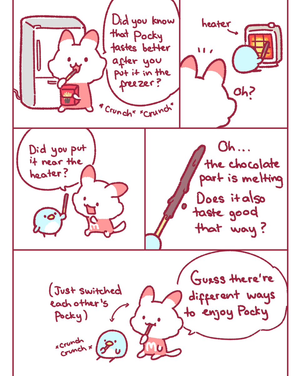 MecchaMiya's tweet image. How would you enjoy your Pocky? 😋 
#MiyaDaily #Pocky #comics