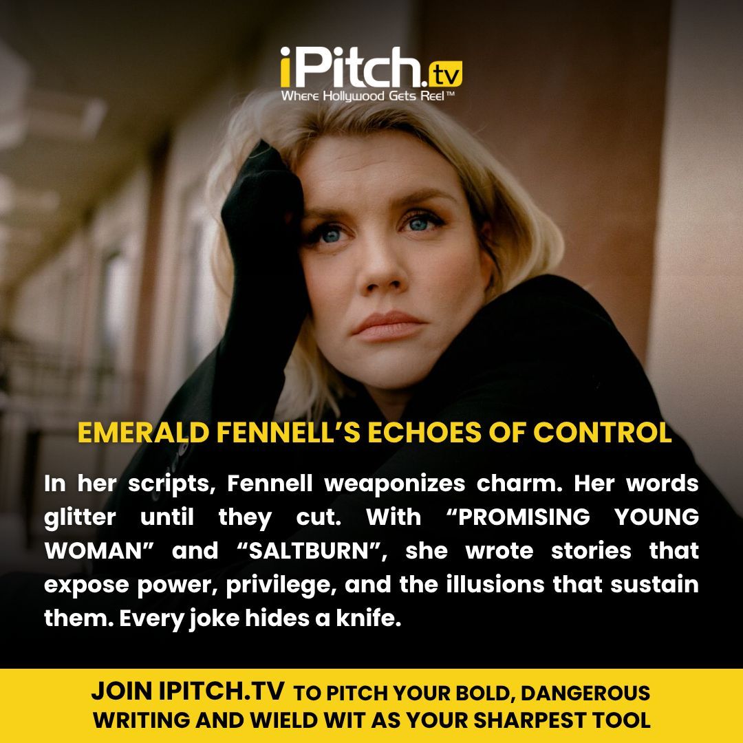 Emerald Fennell writes with charm sharpened into a blade, exposing power and privilege with wit that cuts. Share your bold, dangerous writing on iPitch.tv and let your words strike with purpose.

#EmeraldFennell #PromisingYoungWoman #Saltburn #iPitch #BoldWriting
