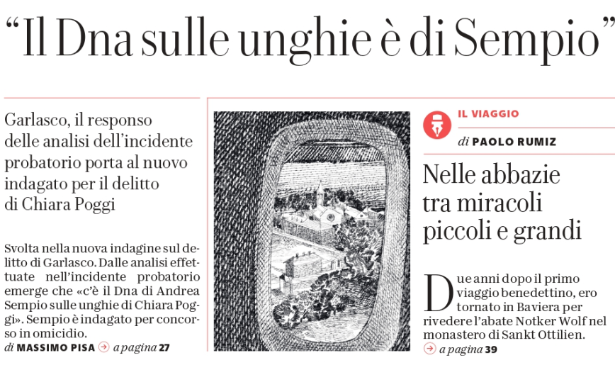 🔴Ultim'ora
Il DNA sulle unghie di Chiara è di Andrea #Sempio 
#Garlasco