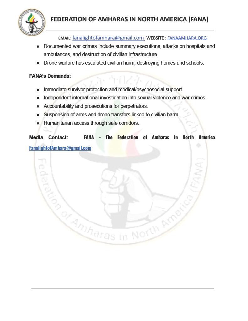 AAA_Amhara's tweet image. ⚡️ℹ️#STATEMENT: Statement from @Fana4Amhara: BBC Investigations Reveal Thousands of Rape Victims in Amhara — FANA Demands Immediate Protection, Investigation, and Accountability

📆 November 22, 2025