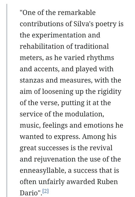 NathanFrancis__'s tweet image. ✒ #JoséAsunciónSilva, Colombian poet, one of the founders of Latin American Modernism, was #BOTD 27 November 1865. #Poetry #Literature 

Poems: allpoetry.com/Jose-Asuncion-…]