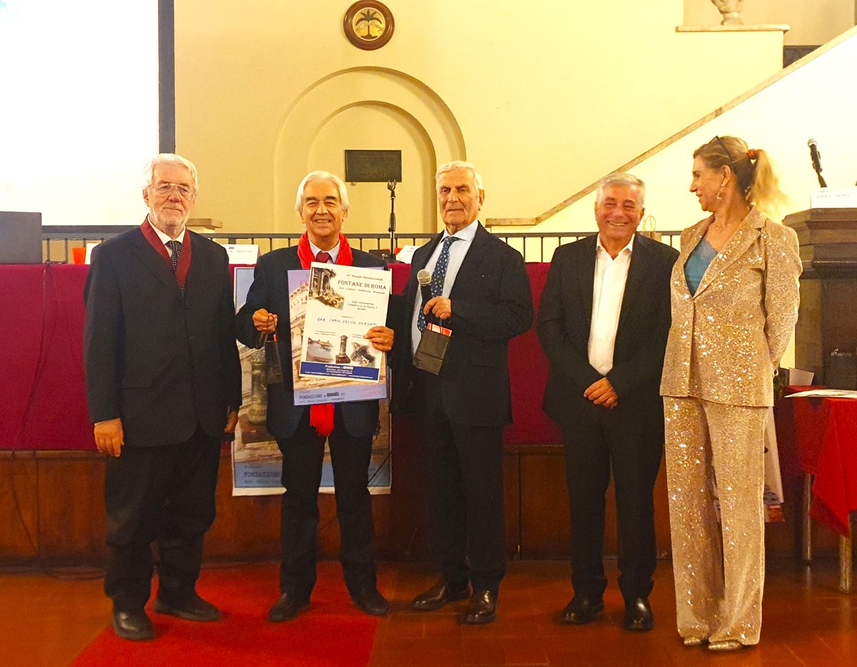 41°PREMIO INTERNAZIONALE FONTANE DI ROMA. ARTE-CULTURA-SOLIDARIETÀ-ROMANITÀ. SALA ALESSANDRINA, ACCADEMIA DI STORIA DELL’ARTE SANITARIA, ROMA.