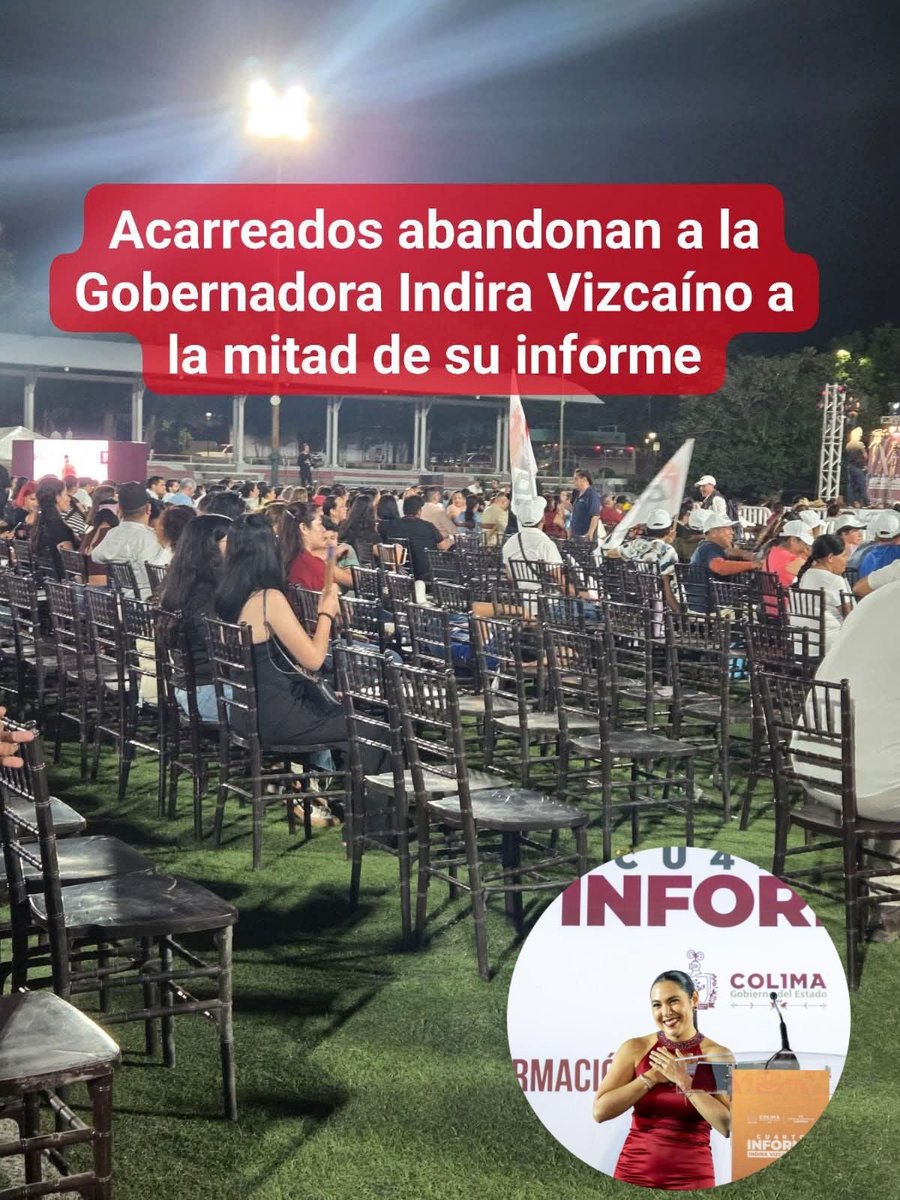 GARCIPAVON's tweet image. Y así, Morena se &quot;desmorena&quot; ¡Ahí la lleva! ¡Me la estoy gozando! 🤭 🤭 🤭
Acarreados abandonan a Indira Vizcaíno a la mitad de su informe.
Cientos de personas que fueron acarreadas para que asistieran a escuchar el Cuarto Informe, de la Gobernadora Indira Vizcaíno Silva, la…
