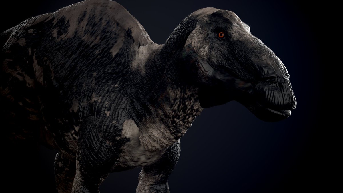 vankev's tweet image. Jour 11 : Edmontosaurus

#Dinovember #paléoart #zbrush