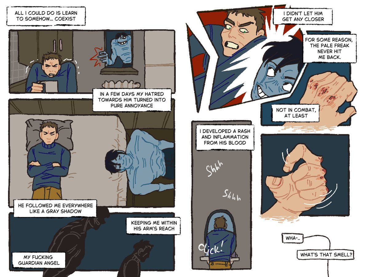 sowsandreaps's tweet image. eng version of the palegun comic
tw: a lil blood

pt 8

#palegun #ninah #noimnotahuman #noimnothuman #palevisitor #ninahfanart #ninahtwt