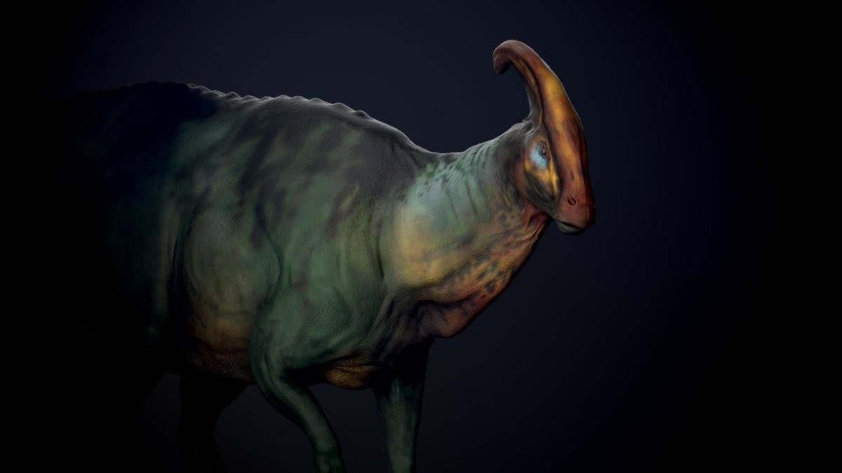 vankev's tweet image. Day 17 : Parasaurolophus

#Dinovember #paleoart #zbrush