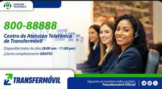 Orion1915's tweet image. 🔊  #Transfermóvil 🇨🇺 ya  cuenta con un servicio de atención telefónica especializado y gratis para los más de 5.67 millones de usuarios.  Como promedio 2 de cada 3 cubanos utilizan #Transfermóvil.

@ETECSA_Cuba 
@MINCOMCuba 
@TransfermovilS 
@MinturCuba