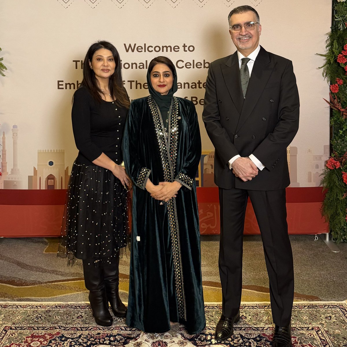 Honored to join H.E. Ambassador  <a href="/RuaAlZadjaliOM/">Rua AlZadjali</a> in celebrating the Sultanate of Oman’s National Day in Brussels. A wonderful evening of Omani hospitality and GCC brotherhood. Congratulations to Oman and its great people