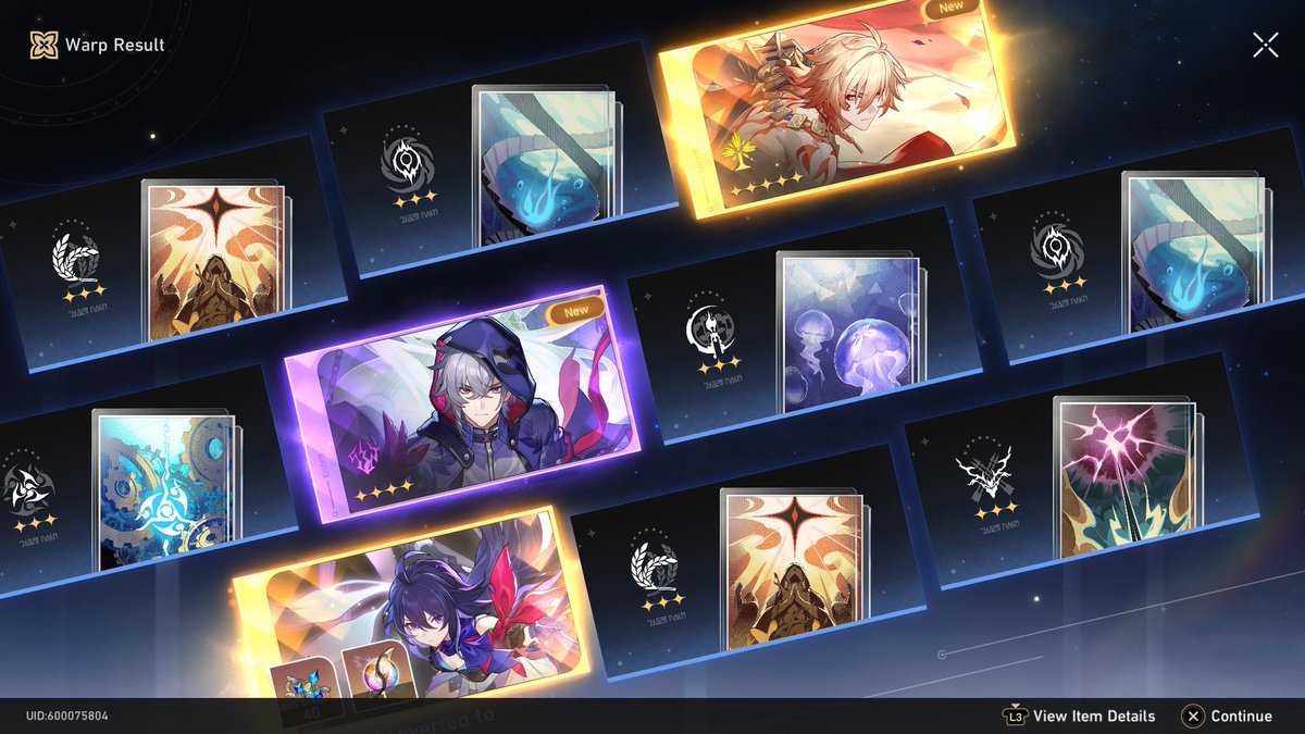 triggeredshiki's tweet image. 184 tickets spent. 

Mydei came on the first ten pulls, and I got him on E0S1. I also managed to get Cipher!

Life is good. ✌🏼🥹

#HonkaiStarRail #Mydei #Cipher