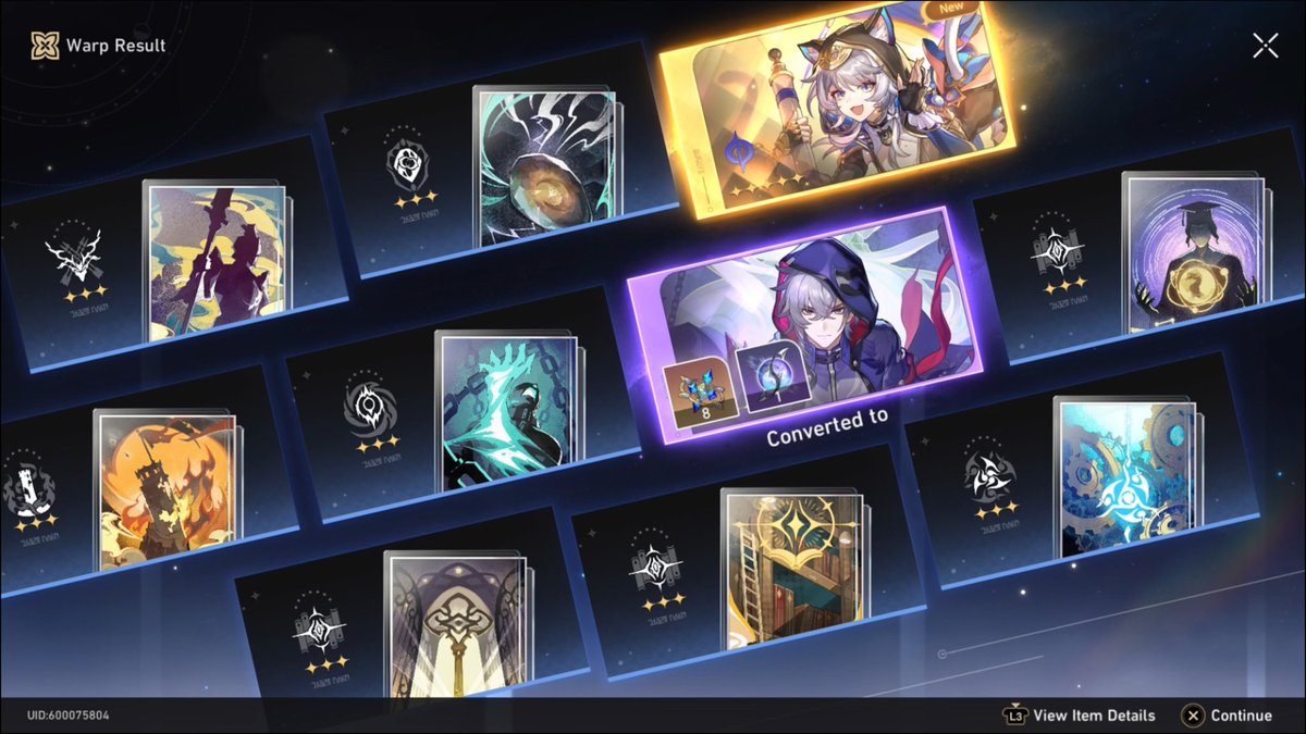 triggeredshiki's tweet image. 184 tickets spent. 

Mydei came on the first ten pulls, and I got him on E0S1. I also managed to get Cipher!

Life is good. ✌🏼🥹

#HonkaiStarRail #Mydei #Cipher