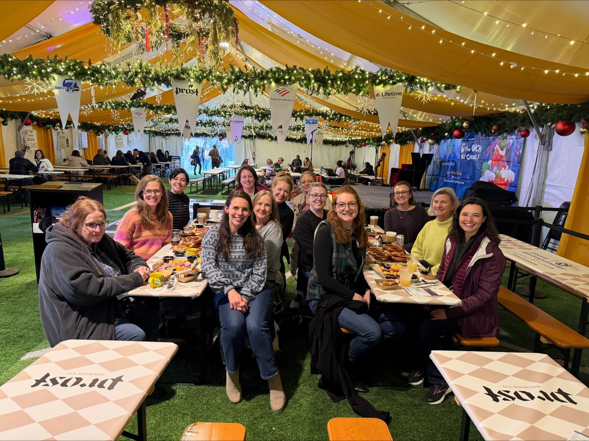 CUPharmacy's tweet photo. The Office of Education wrapped up the year at the Denver Christkindlmarket! They tried glass blowing, enjoyed some delicious treats, and celebrated all the hard work they put into CU Pharmacy ✨ https://t.co/PzSrHCMGXK