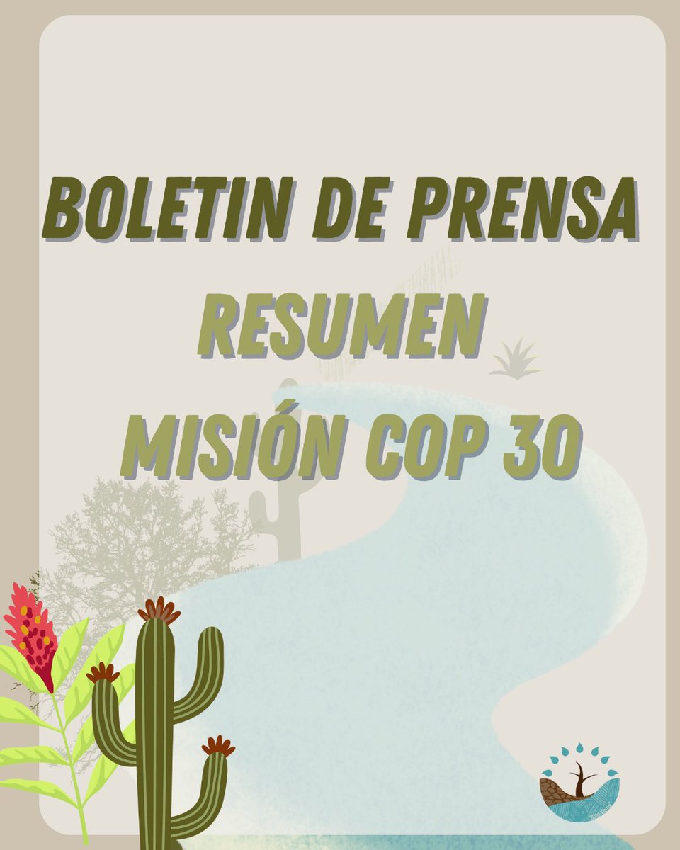 📍📰Te contamos lo que vimos y lo que logramos en la #MisiónCOP30 con el  boletín de prensa preparado por nuestro equipo de incidencia y vinculación.
¡La misión termina, la labor continúa! 🌎💧🙌🏽
facebook.com/share/p/1MFZPi…
