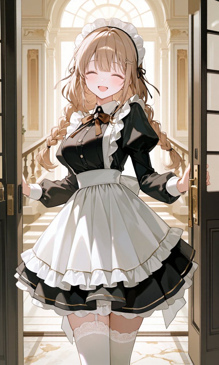 AIイラスト おはようございます😊 本日もよろしくお願いします(≧▽≦)