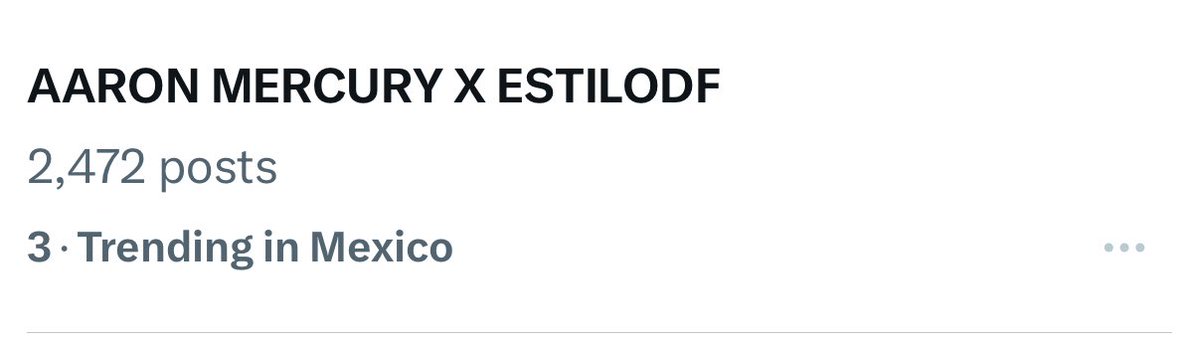 yariimzr's tweet image. Ya estamos en TOP 3. Vamos por TOP 1.

AARON MERCURY X ESTILODF

#LaCasaDeAaron #AaronMercury