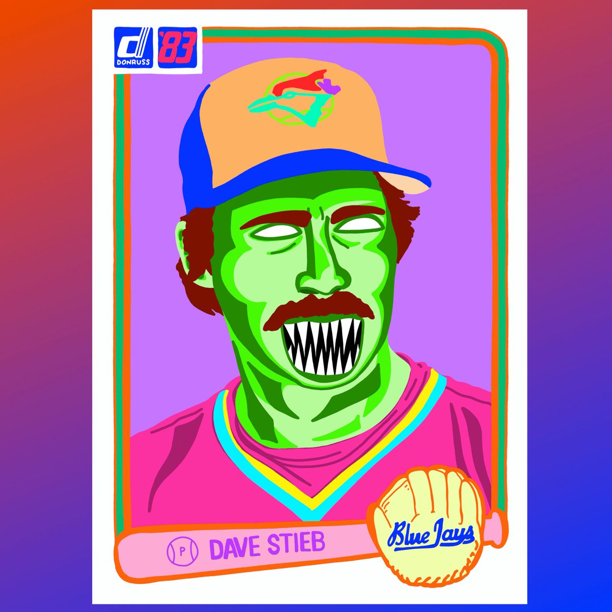 NeonBlackTiger's tweet image. Nothing says Thanksgiving like a neon terror of Toronto Blue Jays&apos; pitcher, Dave Stieb! Let&apos;s go Canada! Stieb played the majority of his career for the Jays minus a season in &apos;93 with the Chicago White Sox. A seven-time All-Star, Dave won The Sporting News&apos; Pitcher of the Year