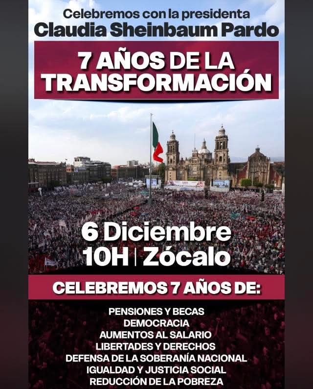 Celebramos con la Presidenta Claudia Sheinbaum
#EsUnHonorEstarConClaudiaHoy