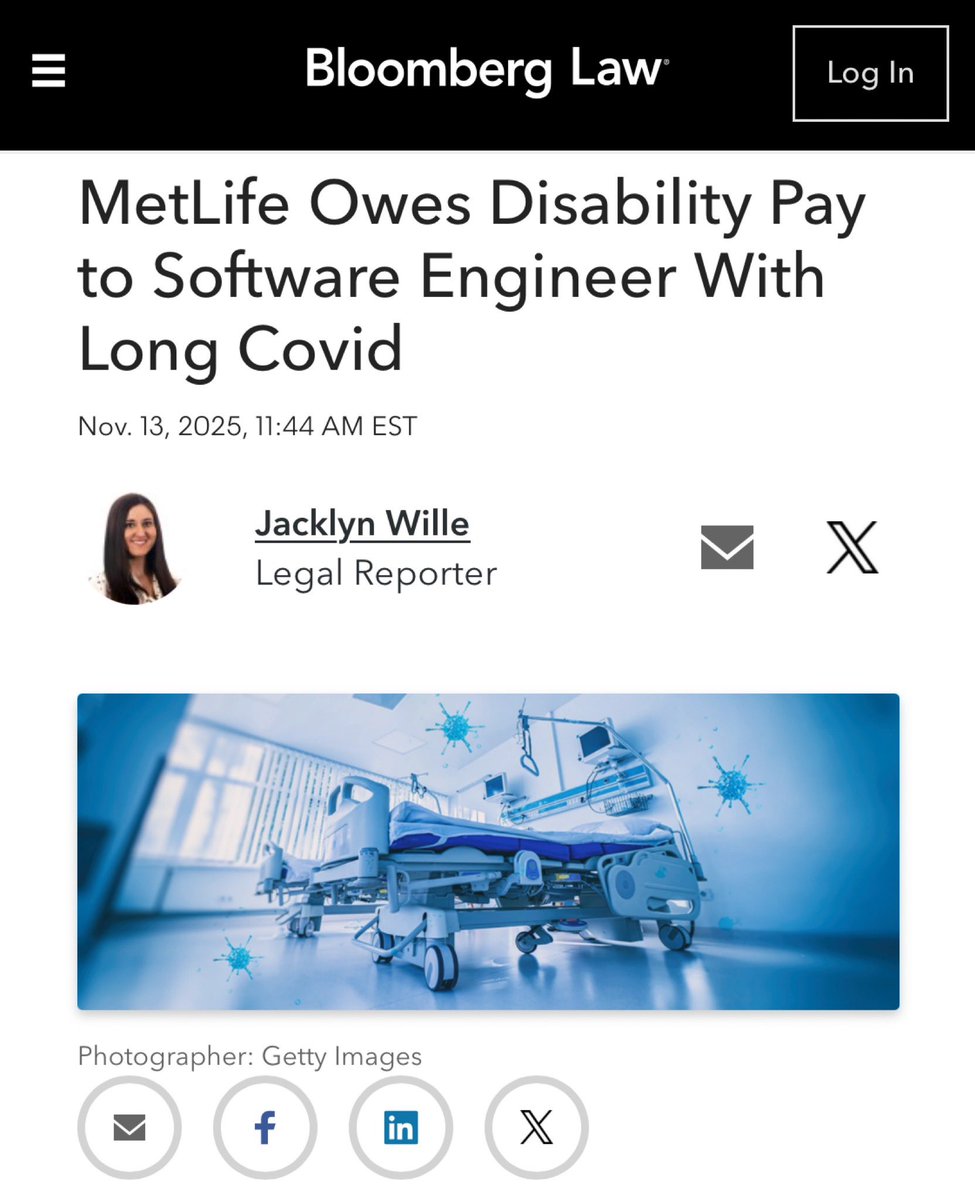 A Google Software Engineer won his long term disability case against MetLife after a California judge found his LongCOVID symptoms credible and supported by labs.  He was no longer able to perform reliably due to brain fog and cognitive impairment after being infected twice.