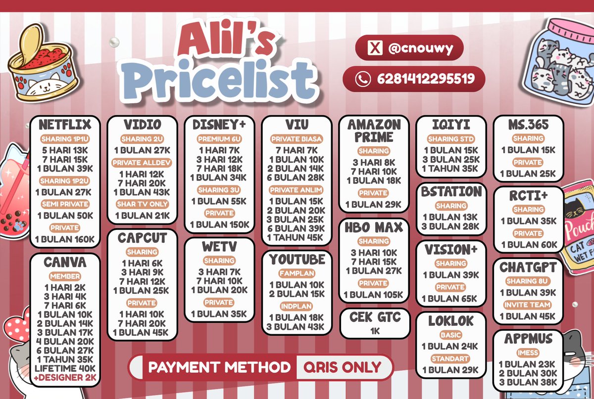 alil, ORDER KE WA NO DM tweet media