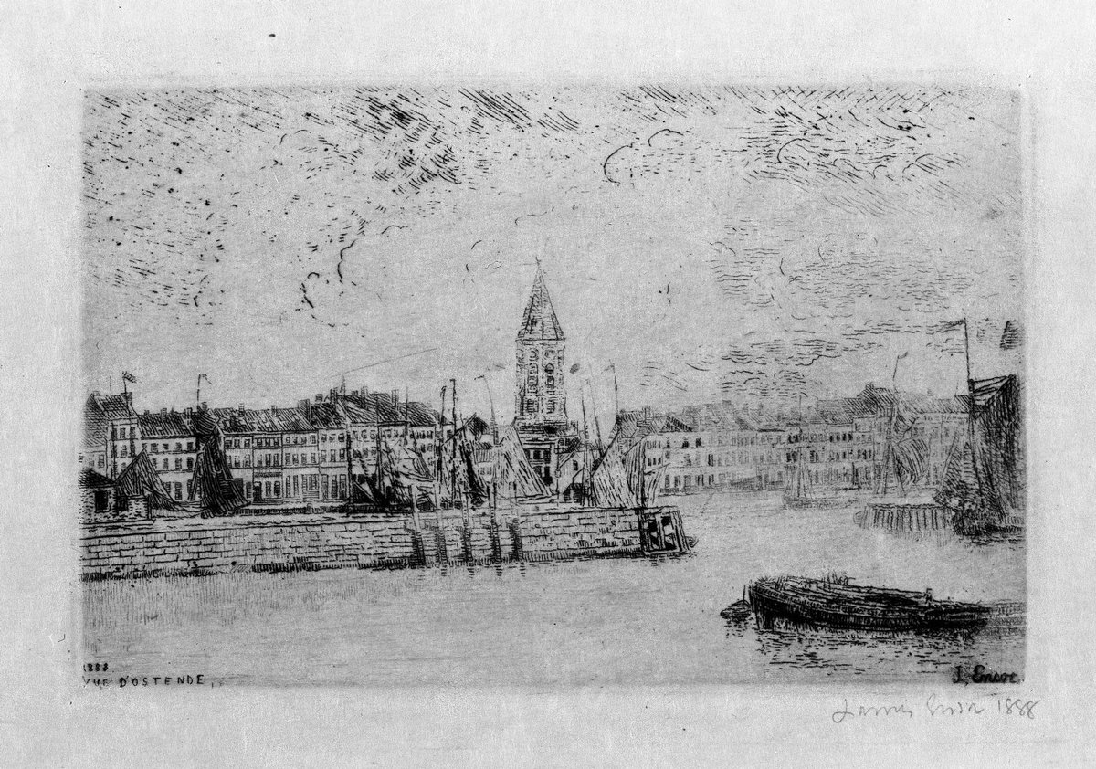 ArtistEnsor's tweet image. Vue d&apos;Ostande #artbots #ensor