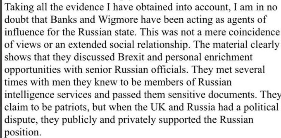 <a href="/McardleTrevor/">Trevor McArdle</a> "I have no doubt that Banks &amp; Wigmore have been acting as agents of influence of the Russian state" Isabel Oakeshott