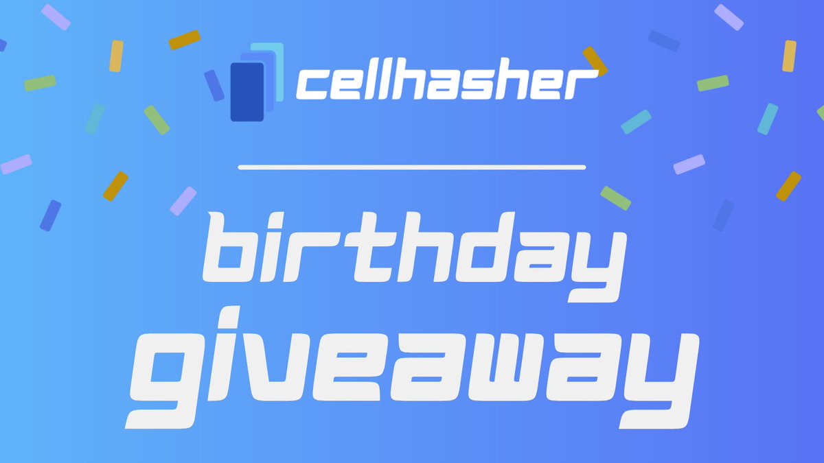 Cellhasher's tweet image. We’re giving away one Cellhasher DIY unit every day until December 21!

What’s a better Black Friday sale than free? It’s Cellhasher’s 2nd birthday and in celebration we’re giving out gifts to you!

The original version of Cellhasher (“white board”) DIY units were phased out…