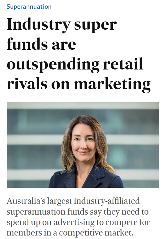 I thought industry super was just for members - why are they spending member funds on advertising.

If they didn't advertise, they could charge lower fees to members.