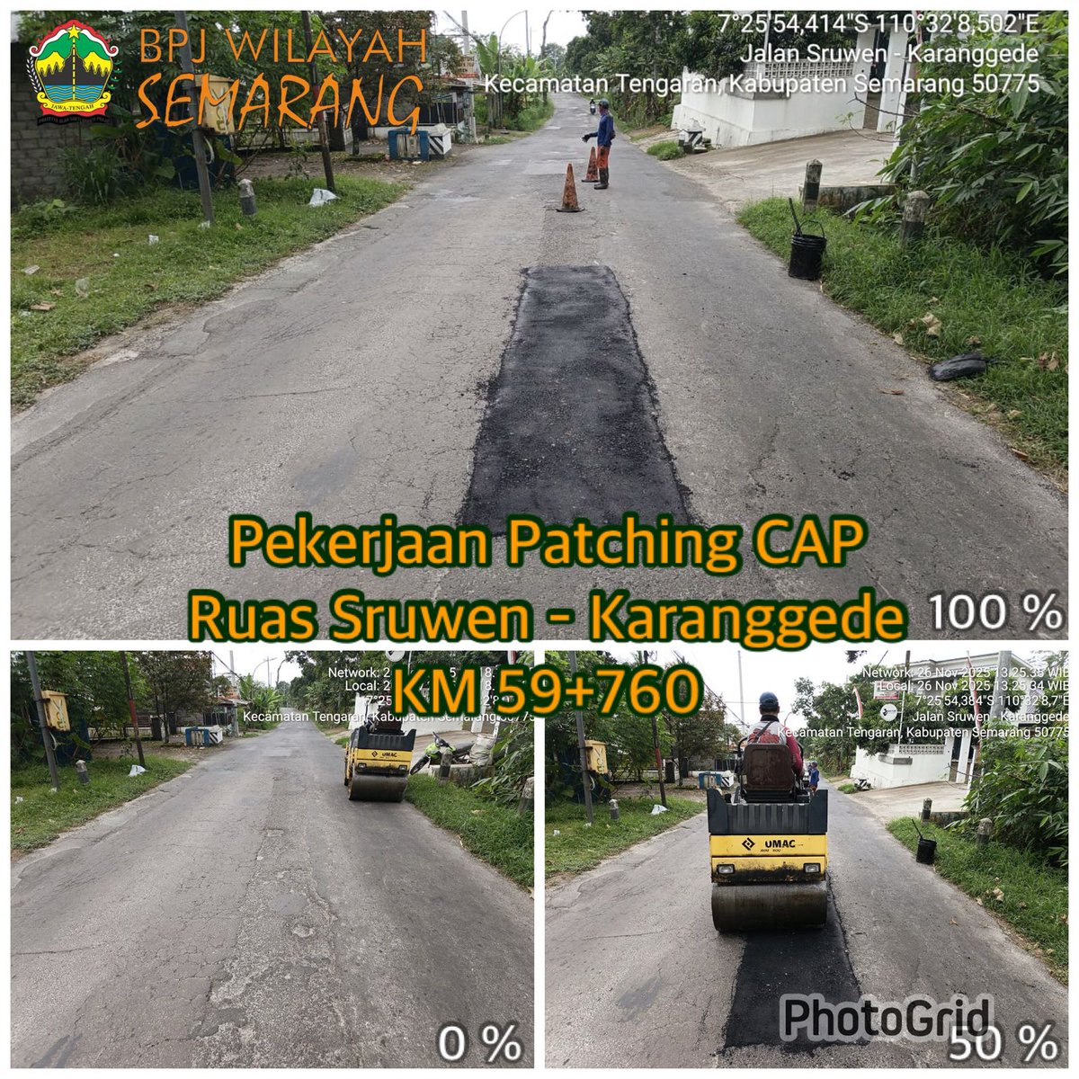 Pekerjaan Patching CAP.
Ruas Sruwen - Karanggede.
Rabu, 26 November 2025.
#sahabatjalancantik #KemalaJateng #NgopeniNglakoni #AhmadLuthfi
<a href="/TajYasinMZ/">Taj Yasin Maimoen</a>
<a href="/dpubmckjateng/">DPU BMCK-Jateng #JalanCantik</a>
<a href="/humasjateng/">Humas Jateng</a>
<a href="/KemalaJateng/">#KemalaJateng</a>