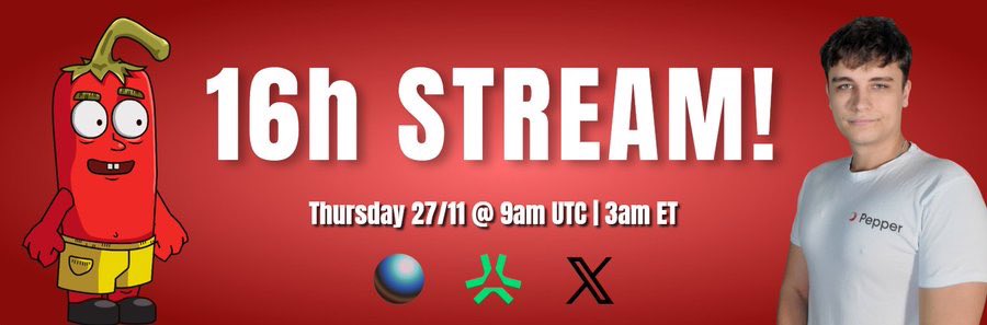 16h weekly livestream, tune in tomorrow!🌶️

⏰Starting 9am UTC, 

I will be gaming, gambling, going for waffle walks, pissing off my guests and much more  pop my
