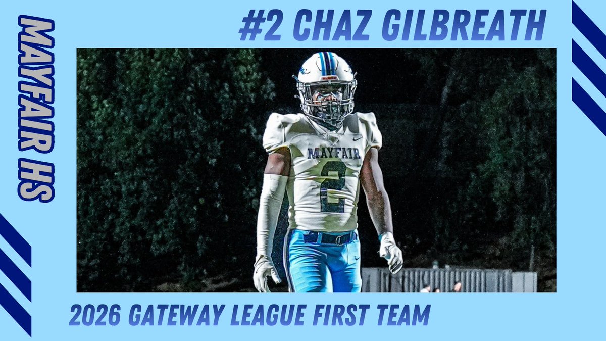 SoonsFootball's tweet image. 2026 Gateway League First Team. 
Chaz Gilbreath. #UNCOMMON