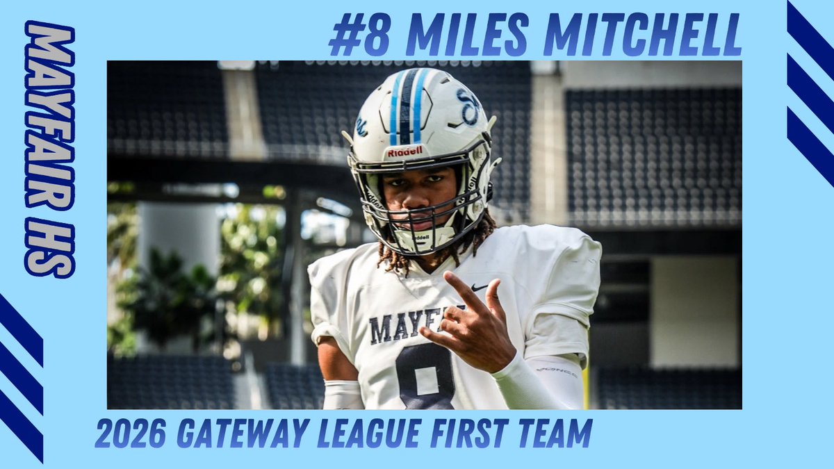 SoonsFootball's tweet image. 2026 All Gateway League First Team. 
Miles Mitchell #UNCOMMON