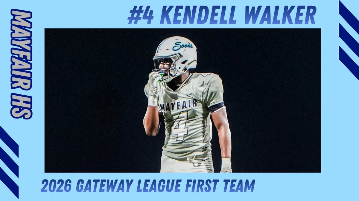 SoonsFootball's tweet image. 2026 All Gateway League First Team. 
Kendall Walker. #UNCOMMON