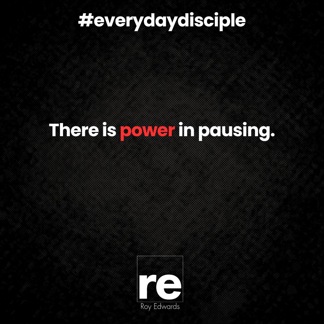 PastorRoyE's tweet image. The world never seems to slow down, we rush from one task to the next, always busy, always distracted. But have you considered the power in pausing?

Pausing gives us space to hear God’s voice above life’s noise. Even Jesus, in the middle of His ministry, made time to step away…