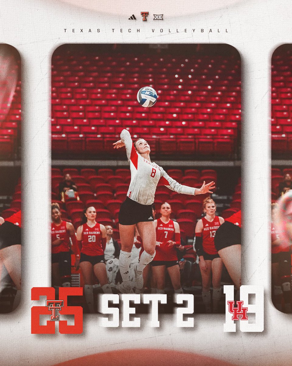 TexasTechVB's tweet image. Set 2 is ours.