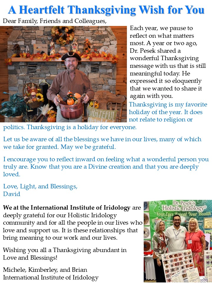 DrPesek's tweet photo. A Heartfelt Thanksgiving Wish for You

Each year, we pause to reflect on what matters most. A year or two ago, Dr. Pesek shared a wonderful Thanksgiving message with us that is still meaningful today. He expressed it so eloquently that we wanted to share it again with you. https://t.co/eSoHVC9XQm