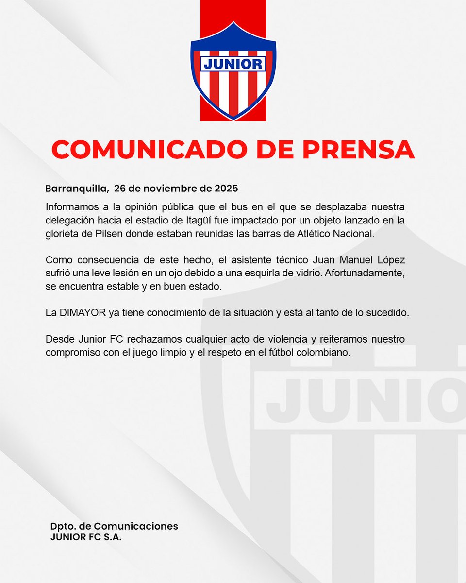 JuniorClubSA's tweet image. 🚨ATENCIÓN🚨
#VamosJunior