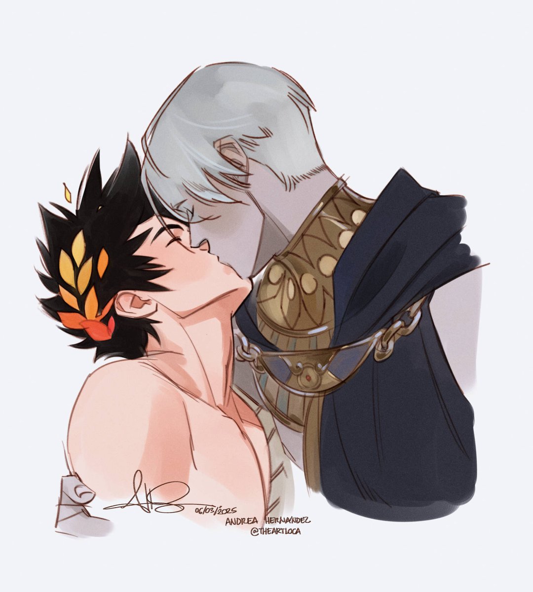 Giving the Prince a quick kiss for good luck before his next run