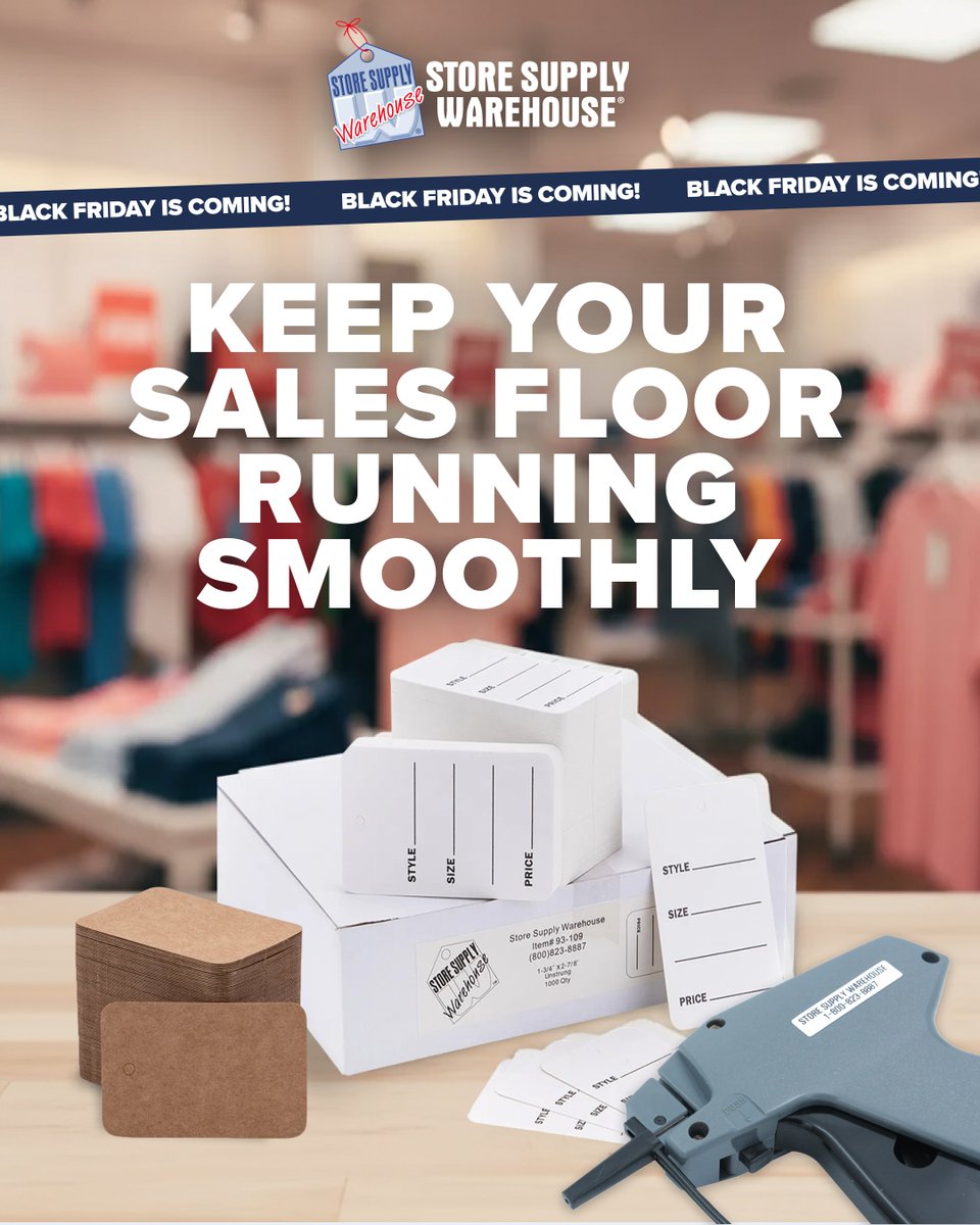 StoreSupply's tweet image. A busy sales floor is only productive when your team has the right tools within arm&apos;s reach, and that’s where we come in! 

Shop efficient floor essentials  with flat rate shipping every day: hubs.la/Q03V3bV40