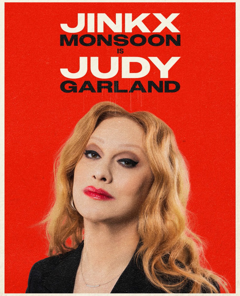 Drag_Crave's tweet photo. Jinkx Monsoon has been announced to portray Judy Garland in "End of the Rainbow" at the Soho Theatre Walthamstow in London, United Kingdom, beginning May 2026. https://t.co/KsLdD4vyn1