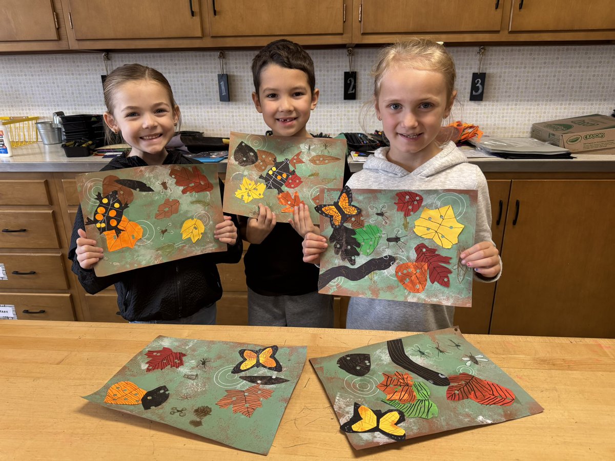 Ratka_K's tweet image. Thankful for a colorful fall in the art room; bright and messy in all the best ways 🍁 Happy Thanksgiving! #arted #elementaryart