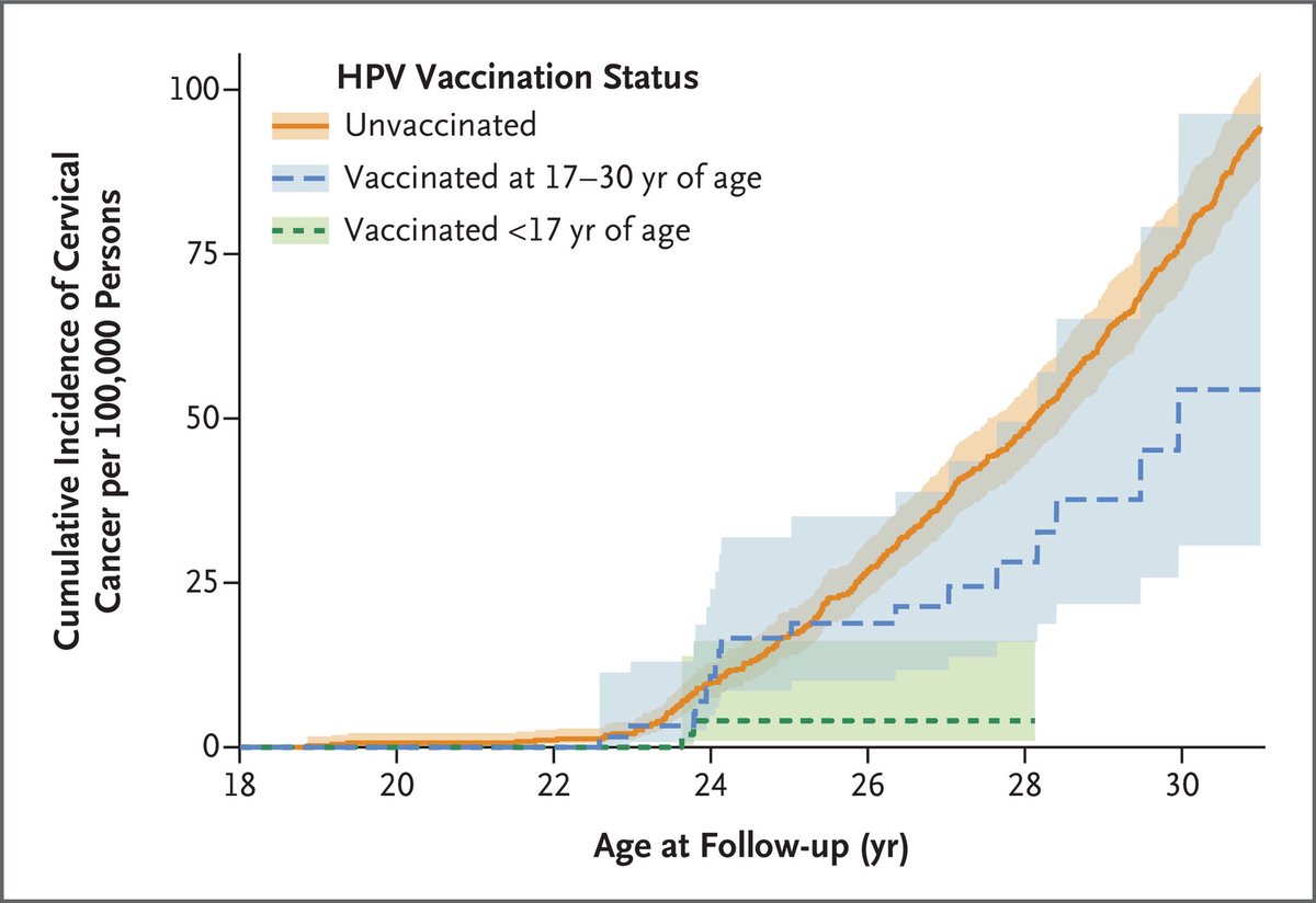 AlecStapp's tweet image. The HPV vaccine is miraculous.

Look at the green line of cervical cancer rates: