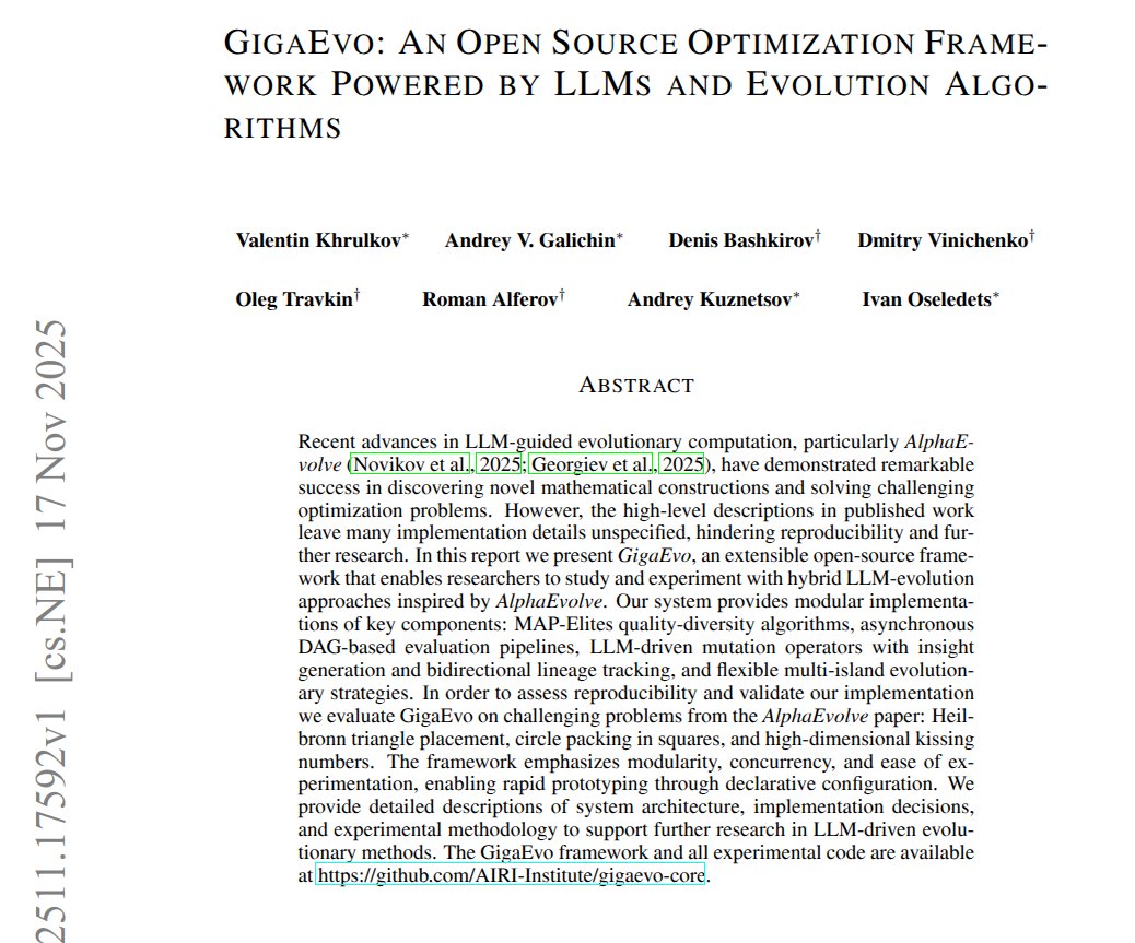 GigaEvo paper abstract